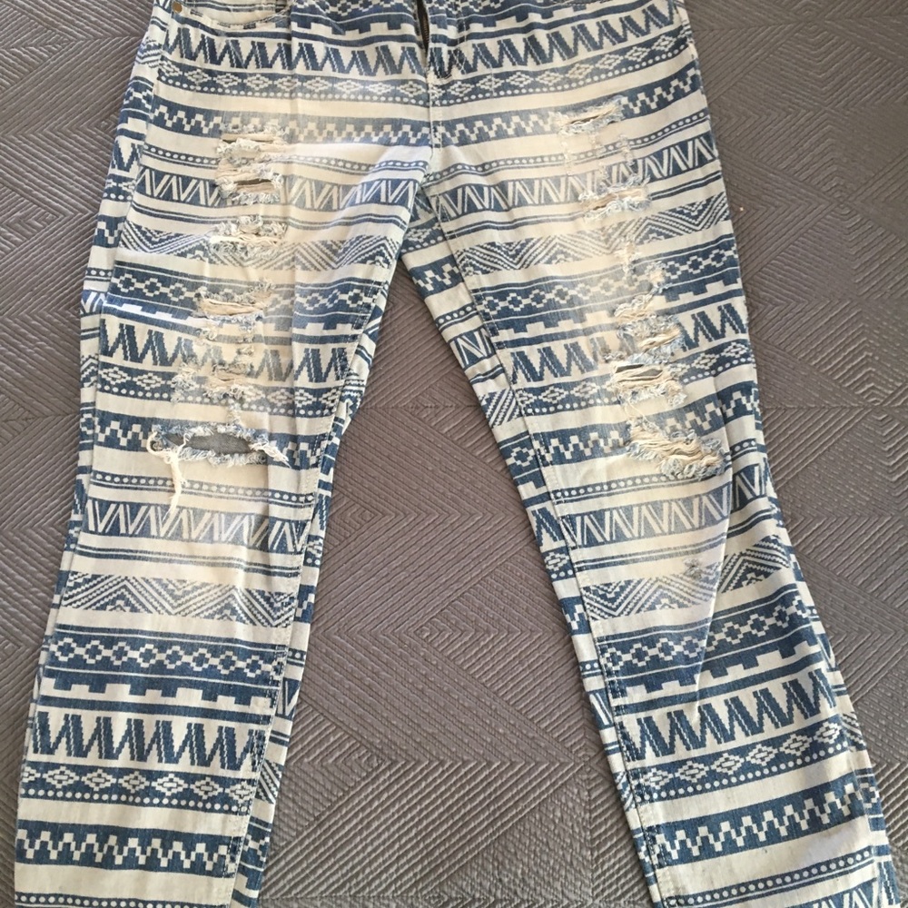Distressed jeans